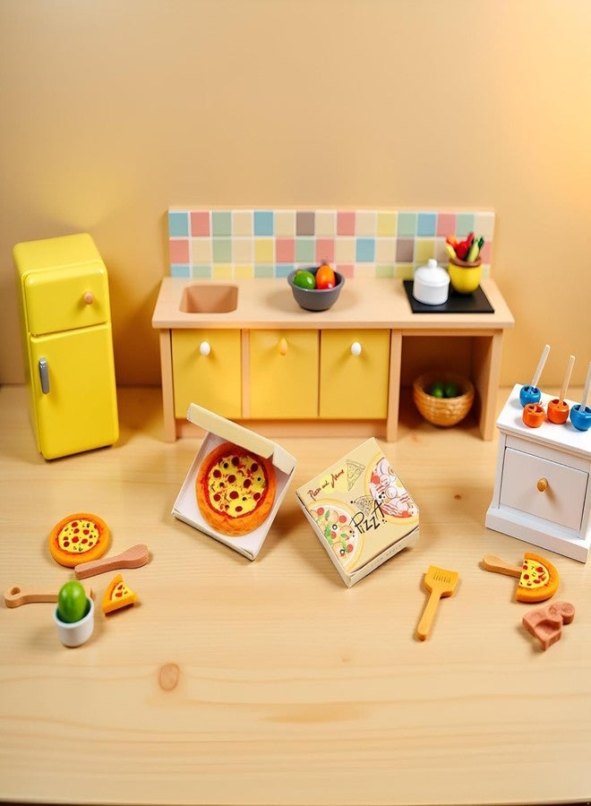 Kryoflare Miniature Pizza Box Set, 1:6 and 1:12 Scale, Dollhouse Food Accessories, Detailed Pizza Box with Printed Graphics Doll Pepperoni Pizza and Authentic Style Pizza Box.Girl Dolls Kitchens & Furniture - Image 4